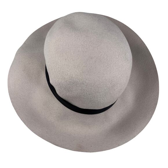 Karen Kane Wool Hat Crushable Water Repellant Taupe Black M/L New - Picture 4 of 10